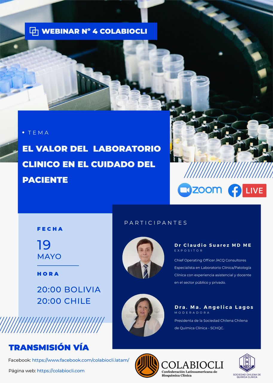 WEBINAR 4 «EL VALOR DEL LABORATORIO CLINICO EN EL CUIDADO DEL PACIENTE»