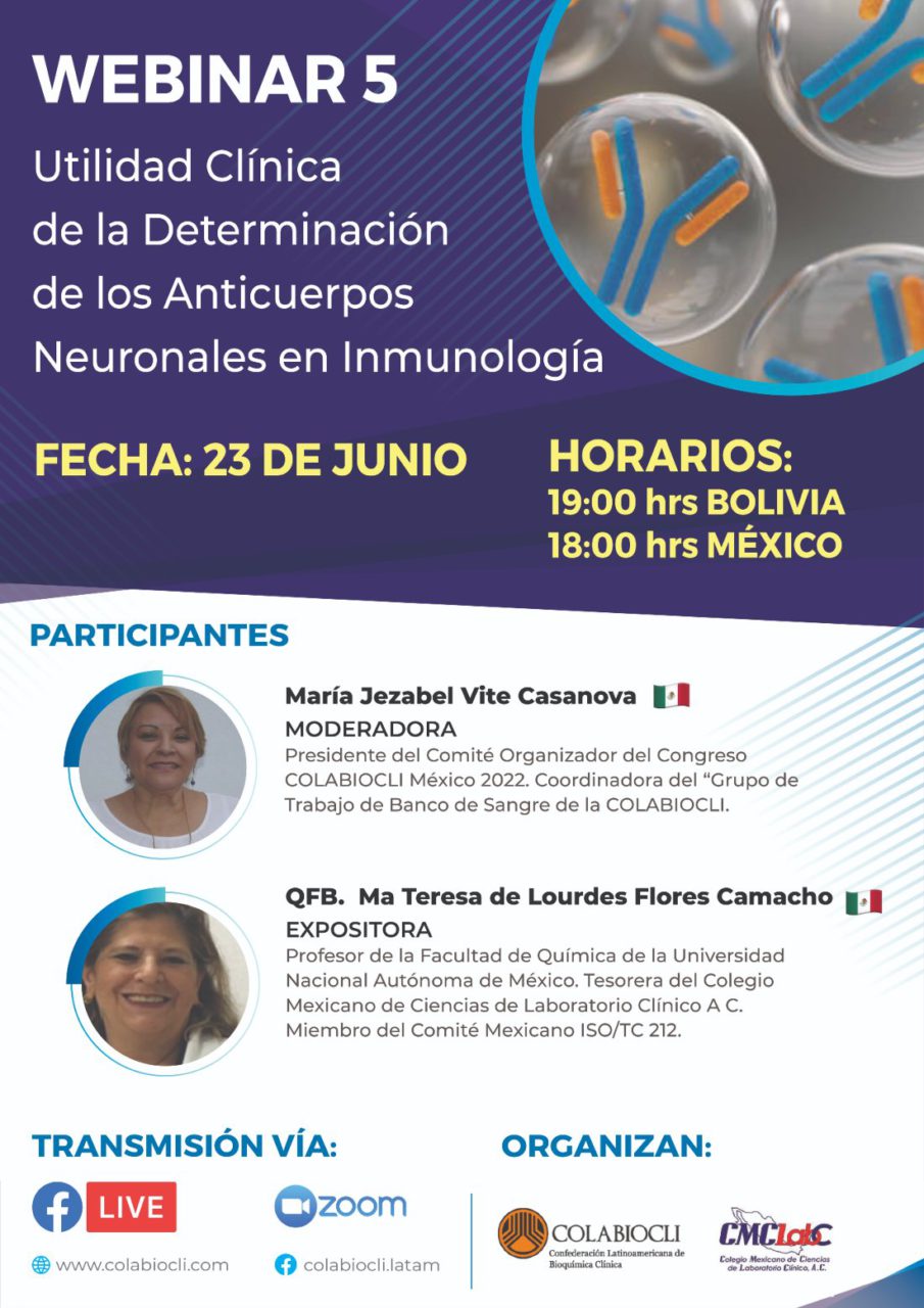 WEBINAR 5 «UTILIDAD CLINICA DE LA DETERMINACIÓN DE LOS ANTICUERPOS NEURONALES EN INMUNOLOGÍA»