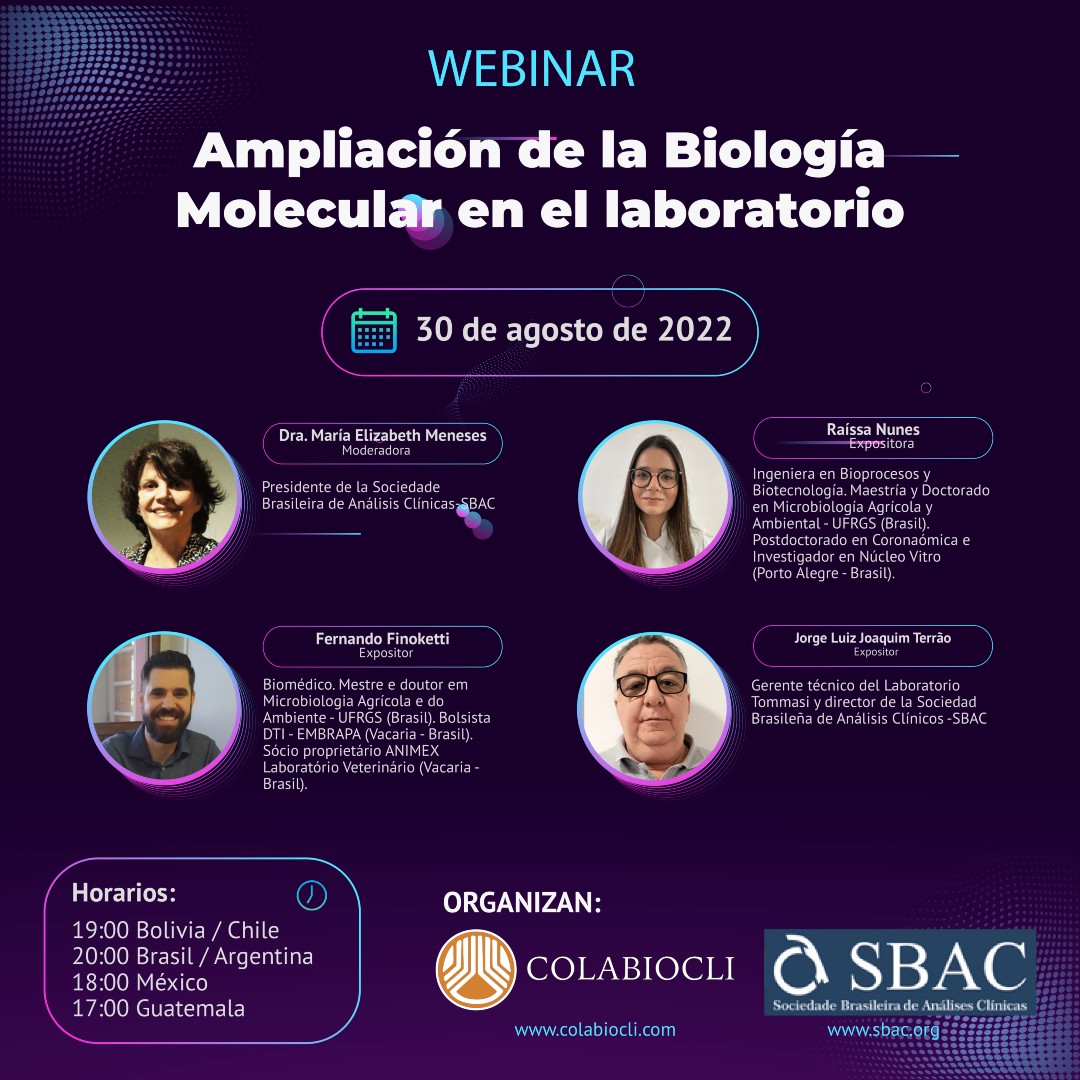 Webinar Ampliación de la Biología Molecular en el laboratorio
