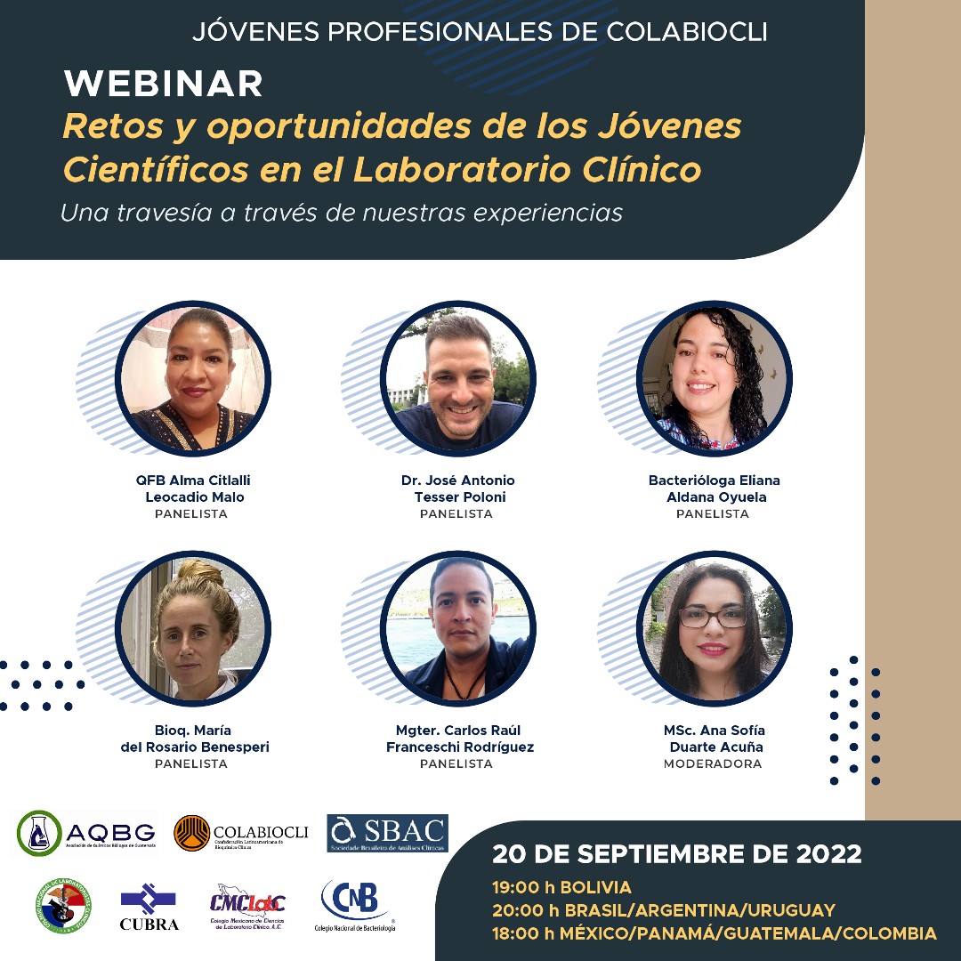 Webinar Retos y oportunidades de los Jóvenes Científicos en el Laboratorio Clínico