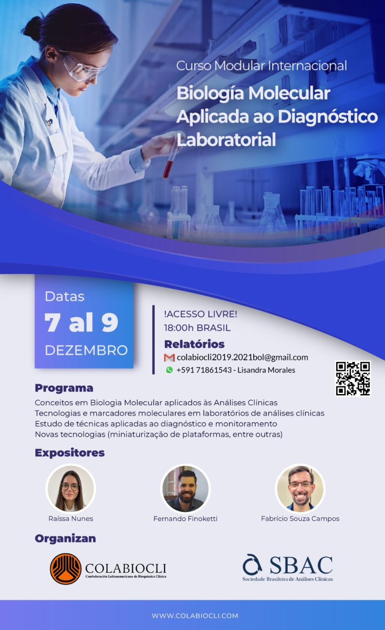Curso Modular Internacional Biologia Molecular aplicada ao diagnóstico laboratorial