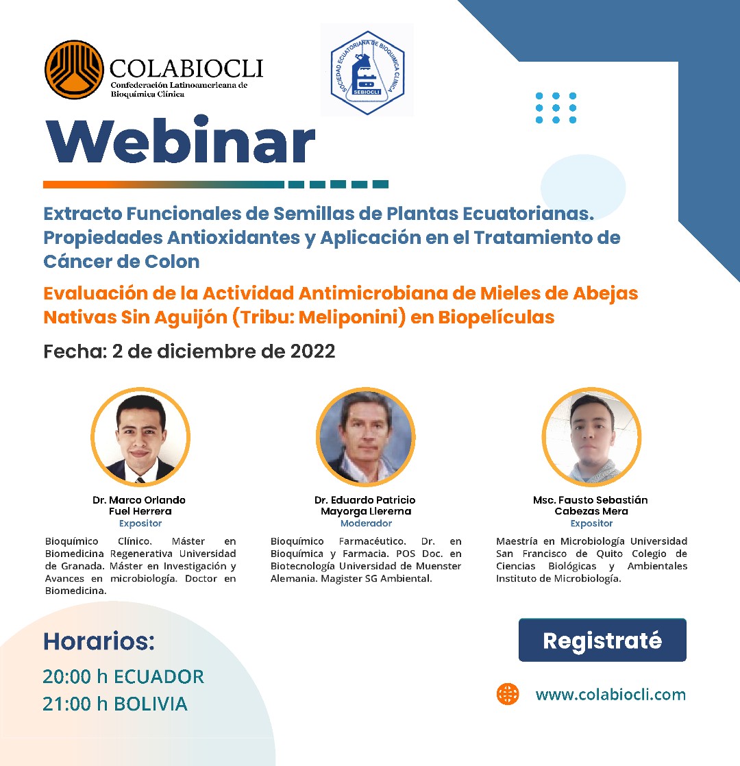 Webinar con la Sociedad Ecuatoriana de Bioquímica Clínica