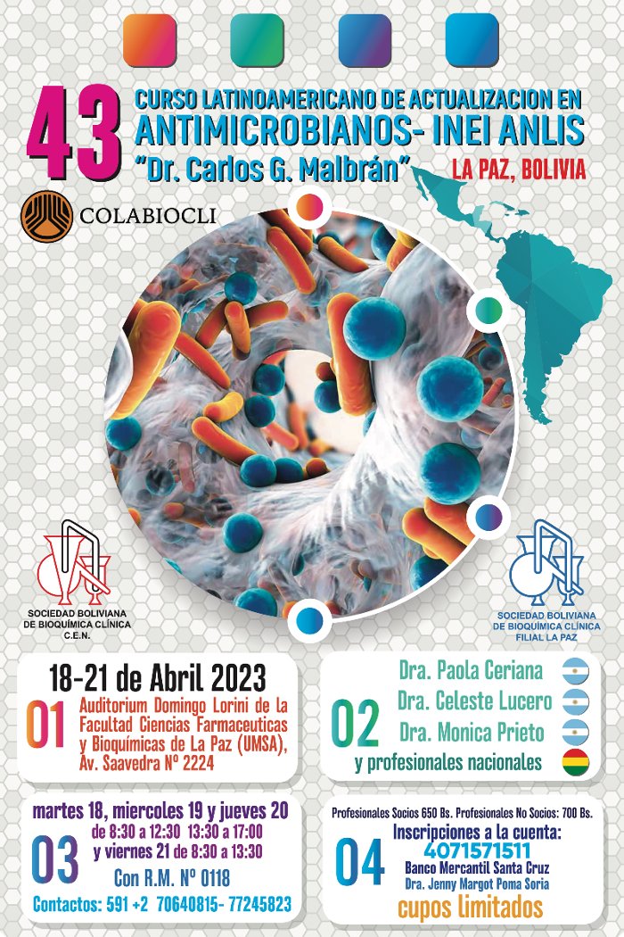 Becas 43 Curso Latinoamericano de Actualizaciones en Antimicrobianos – INEI ANLIS «Dr. Carlos G. Malbrán»