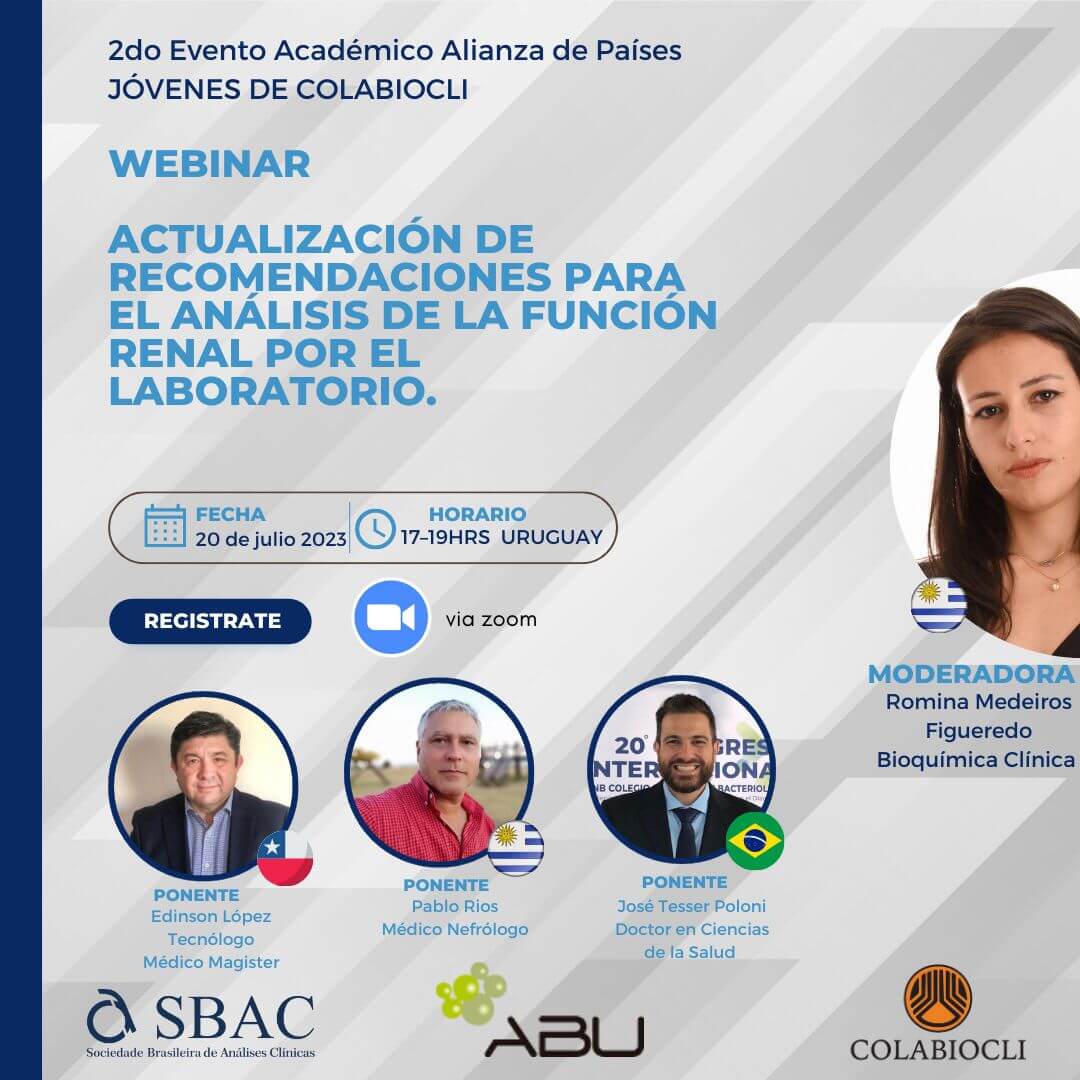 Webinar Actualización de Recomendaciones para el Análisis de la Función Renal por el Laboratorio