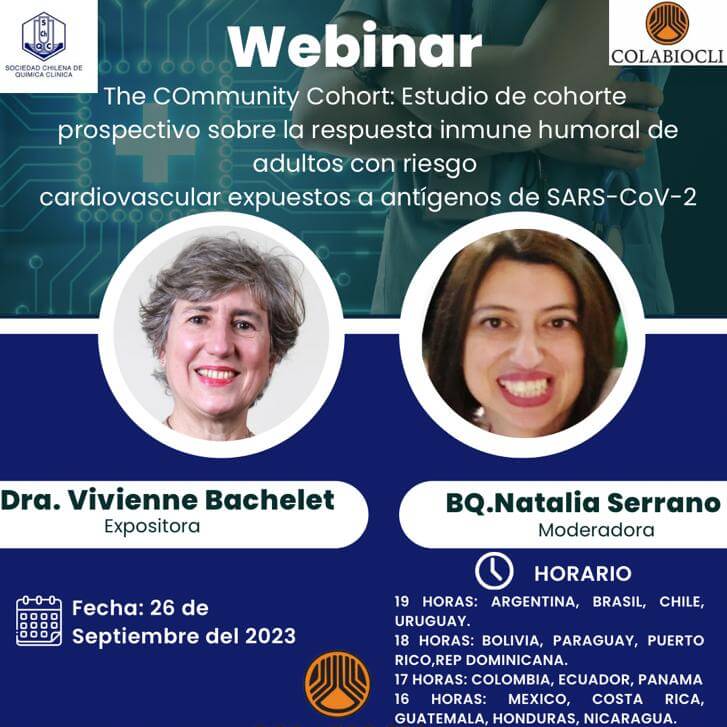 Webinar The Community Cohort: Estudio de cohorte prospectivo sobre la respuesta inmune humoral de adultos con riesgo cardiovascular expuestos a antígenos de SARS-CoV-2