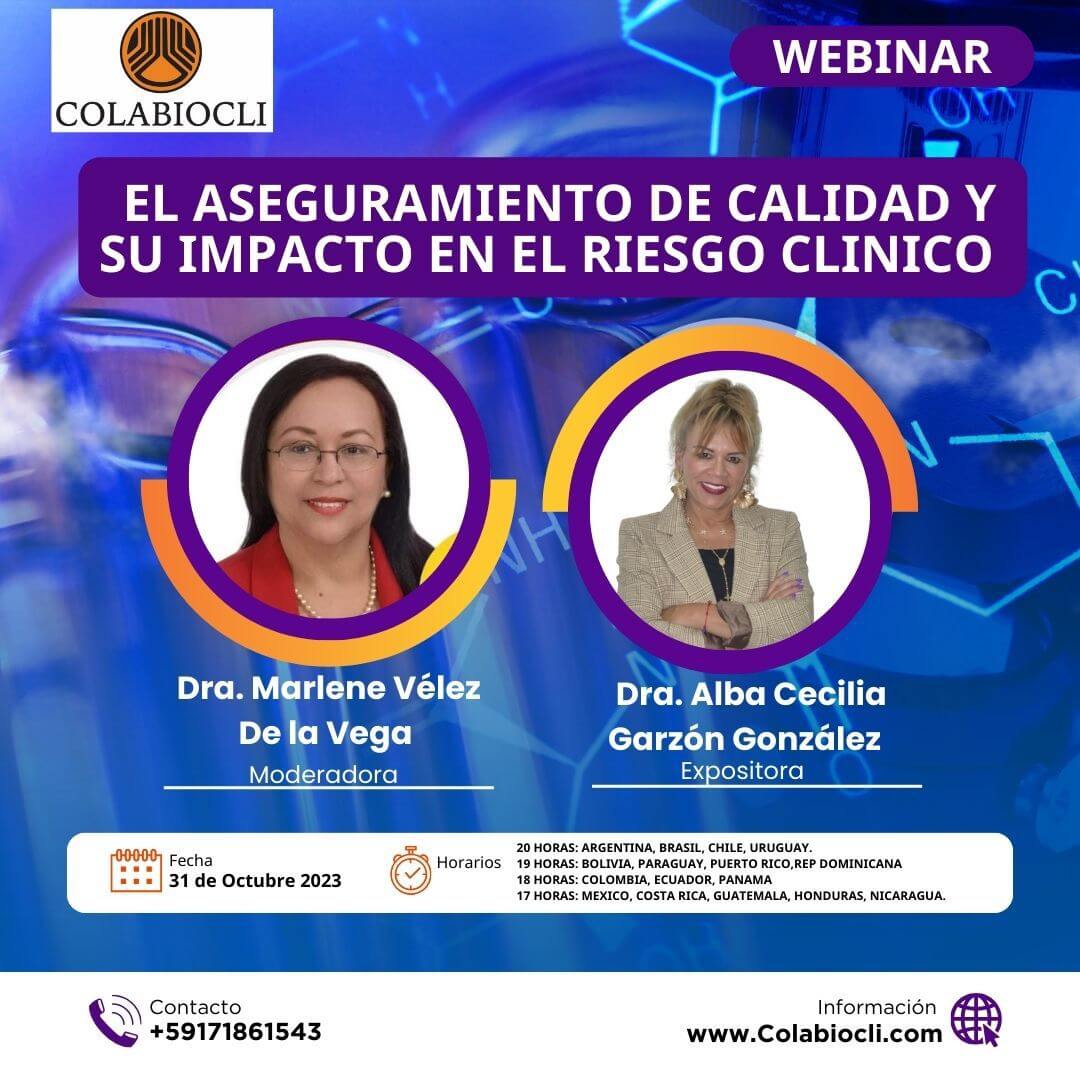 Webinar El aseguramiento de calidad y su impacto en el Riesgo clínico