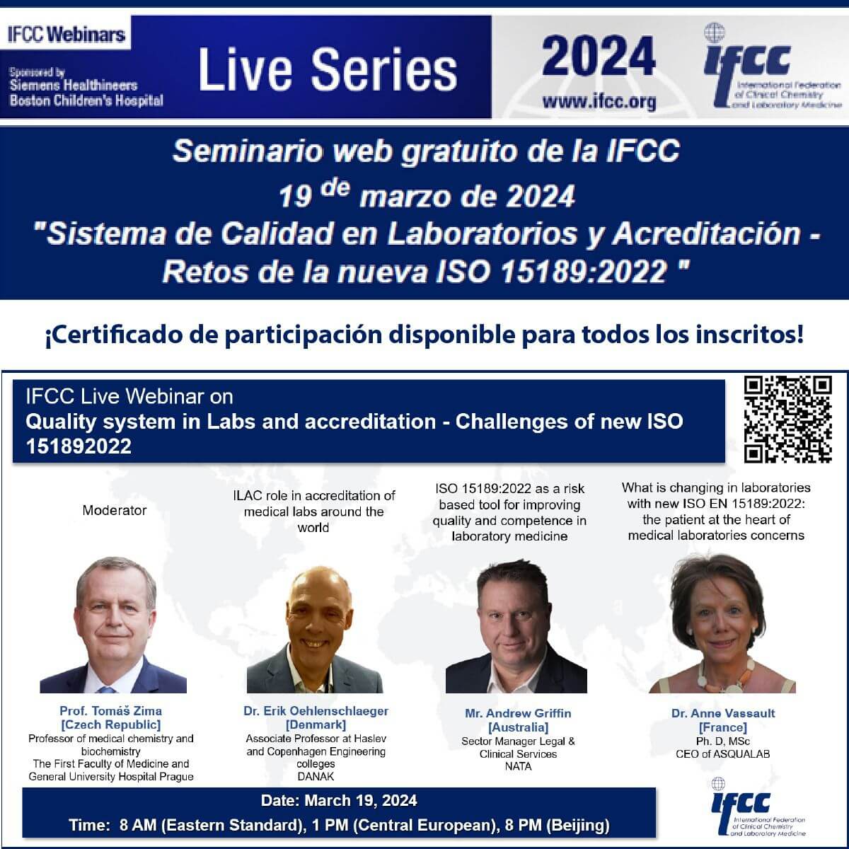 Webinar Sistema de calidad en laboratorios y acreditación – Desafíos de la nueva ISO 15189:2022