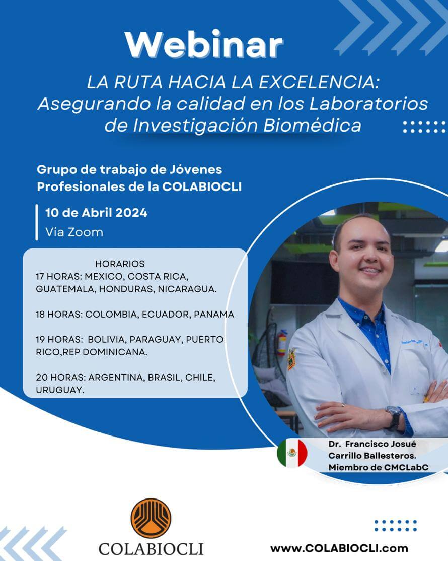 Webinar: La Ruta Hacia la Excelencia – Asegurando la Calidad en los Laboratorios de Investigación Biomédica