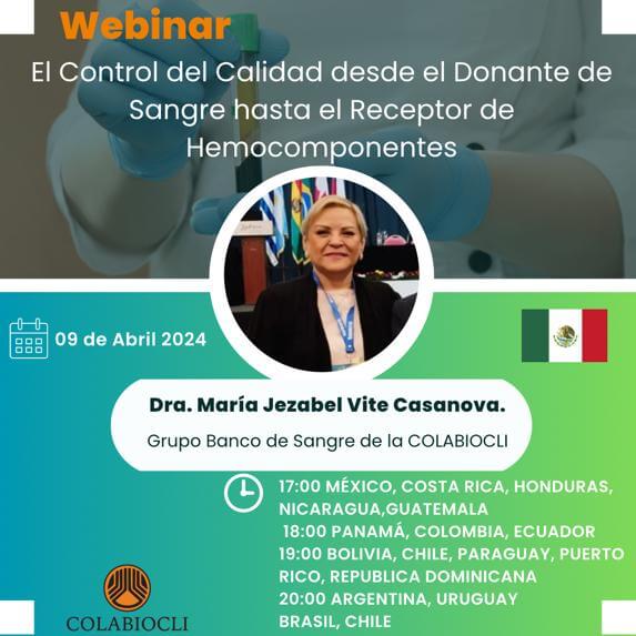 Webinar: El Control de Calidad desde el Donante de Sangre hasta el Receptor de Hemocomponentes
