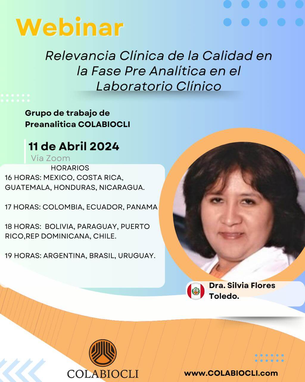 Webinar: Relevancia Clínica de la Calidad en la Fase Pre Analítica en el Laboratorio Clínico