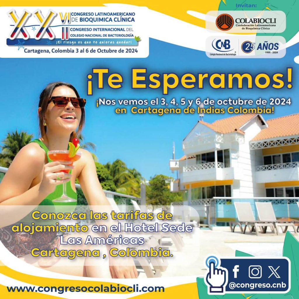 Hotel Las Américas en Cartagena: Frente al Mar Caribe, un oasis de relajación y diversión para los asistentes al XXVI Congreso Latinoamericano de Bioquímica Clínica y el XXII Congreso Internacional del Colegio Nacional de Bacteriología
