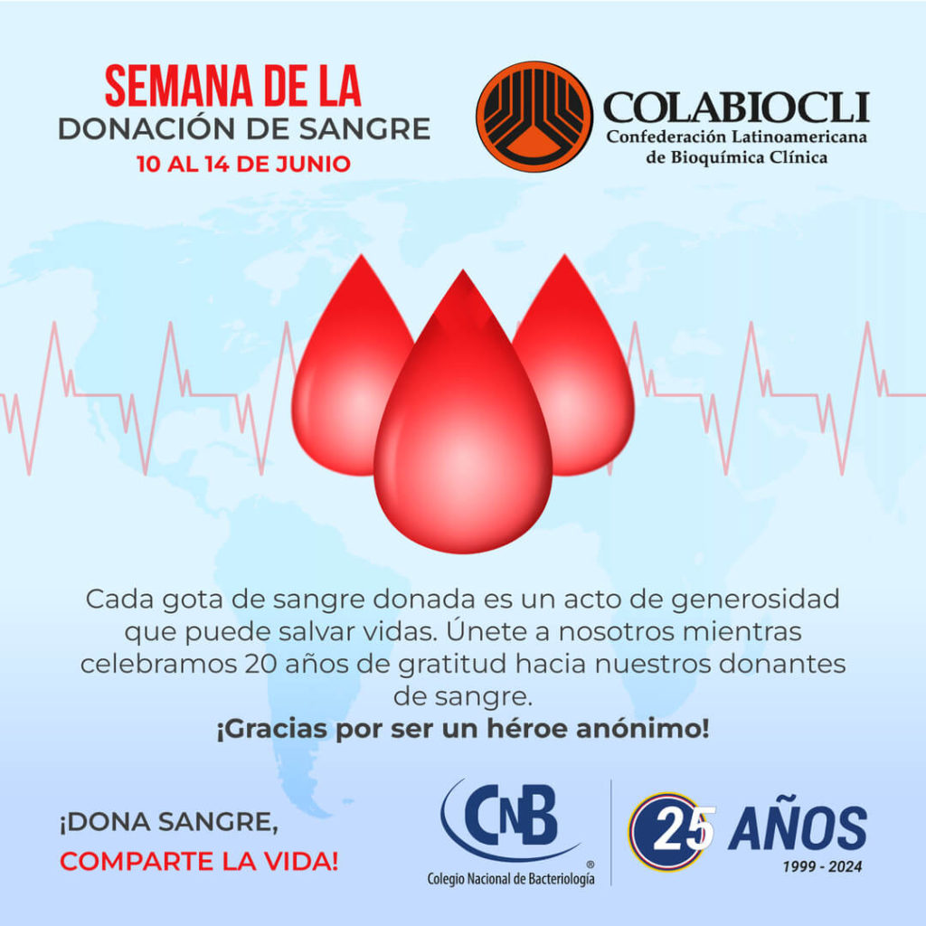 "COLABIOCLI celebra 20 años de solidaridad en la Semana de la Donación de Sangre junto al CNB"