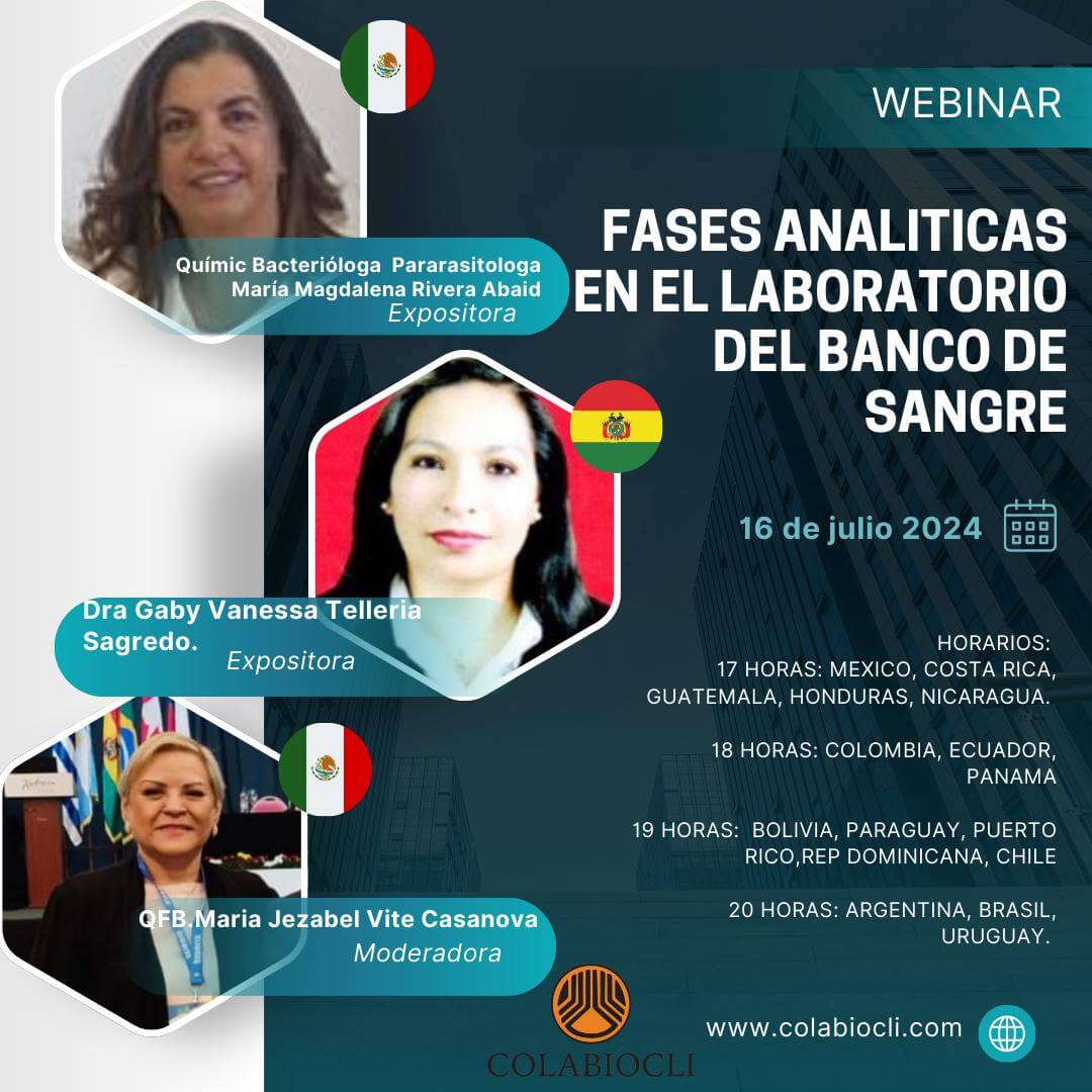 Webinar Fases Analíticas en el Laboratorio del Banco de Sangre
