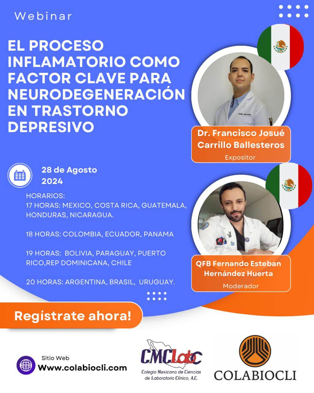 Webinar El Proceso Inflamatorio como Factor Clave para Neurodegeneración en Trastorno Depresivo