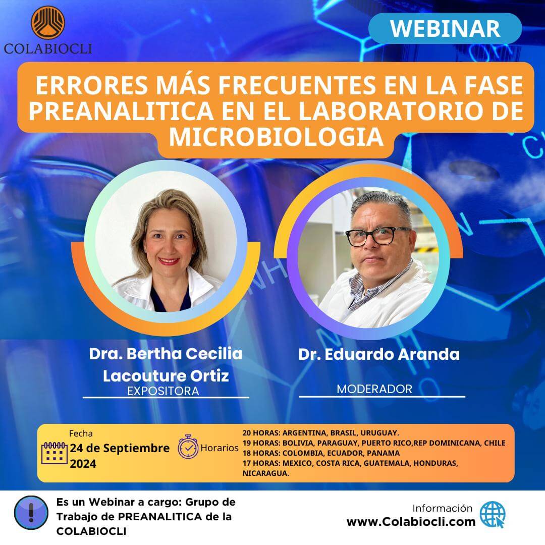Webinar Errores más frecuentes en la Fase Preanalítica en el laboratorio de Microbiología