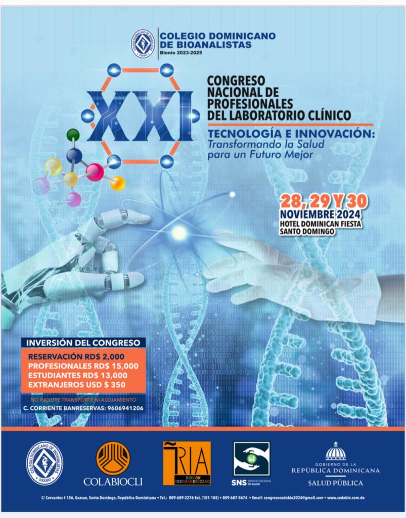 Banner del XXI Congreso Nacional de Profesionales del Laboratorio Clínico CODOBIO 2024 - Tecnología e Innovación