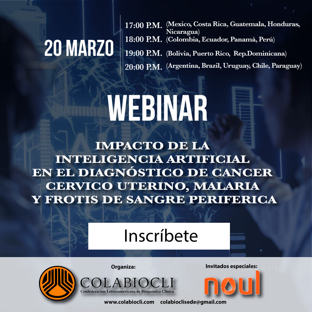 Webinar: «Impacto de la IA en el Diagnóstico de Cáncer Cérvico Uterino, Malaria y Frotis de Sangre Periférica»